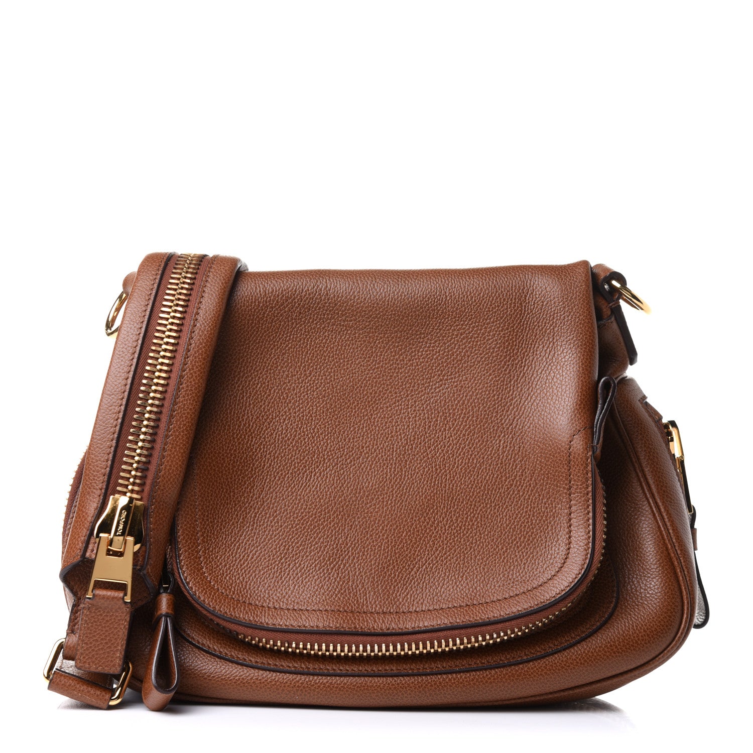 Tom Ford Pebbled Calfskin Medium Jennifer Caramel 1 of 10