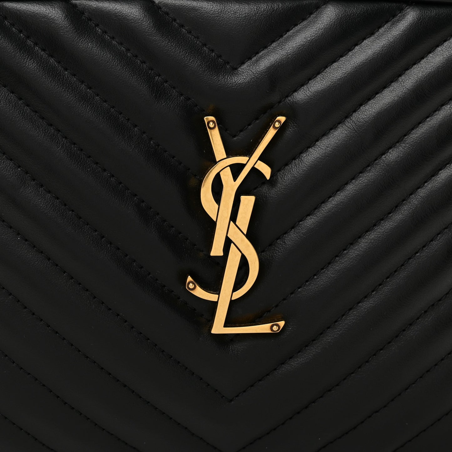 Calfskin Matelasse Monogram Lou Camera Bag Black