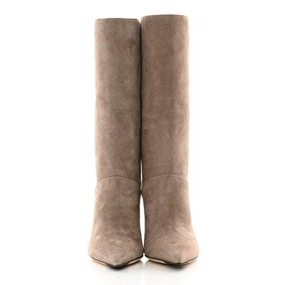 Jimmy Choo Suede Beren 85 Boots Light 36 Mocha 2 of 10