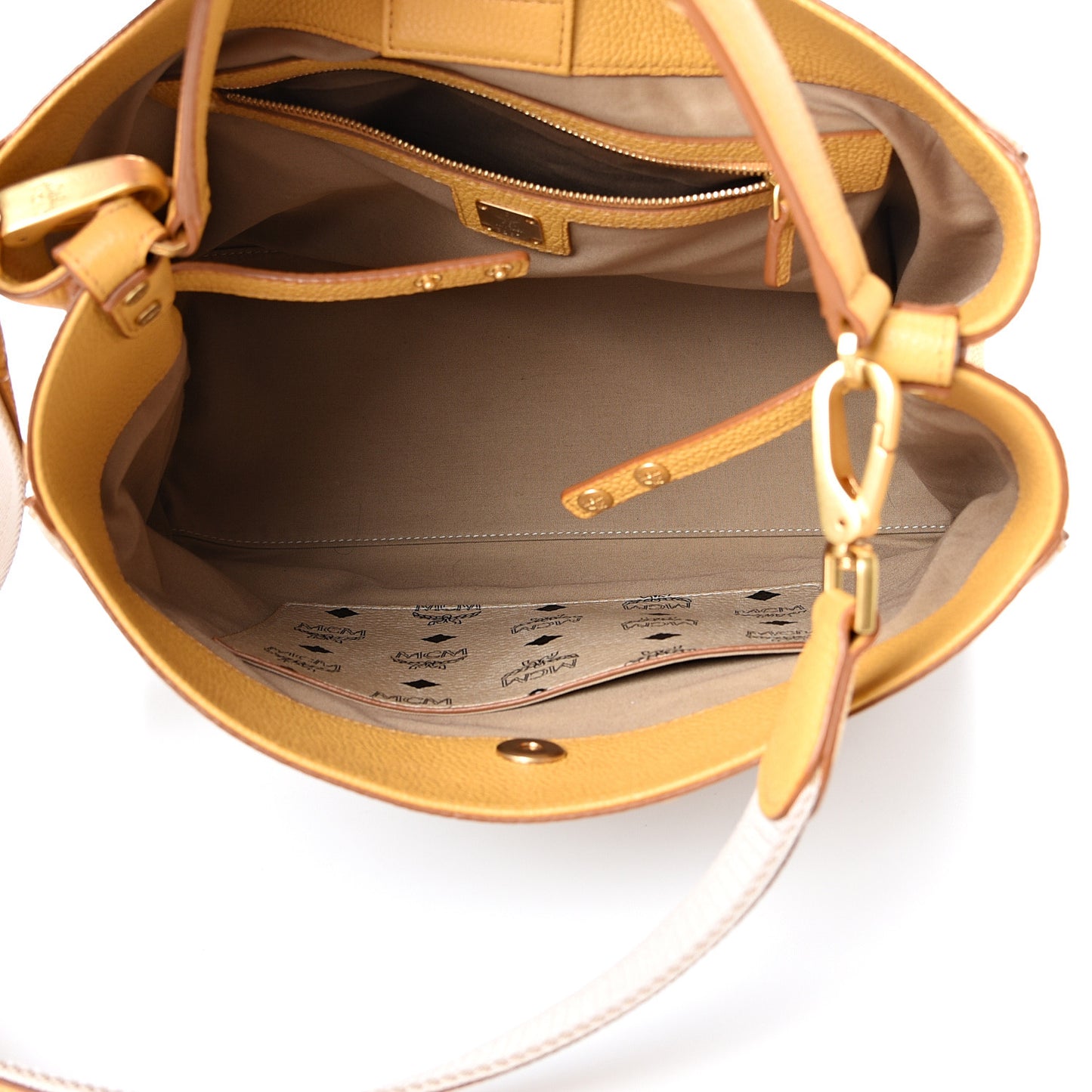 Visetos Medium Corina Shoulder Bag Beige Yellow
