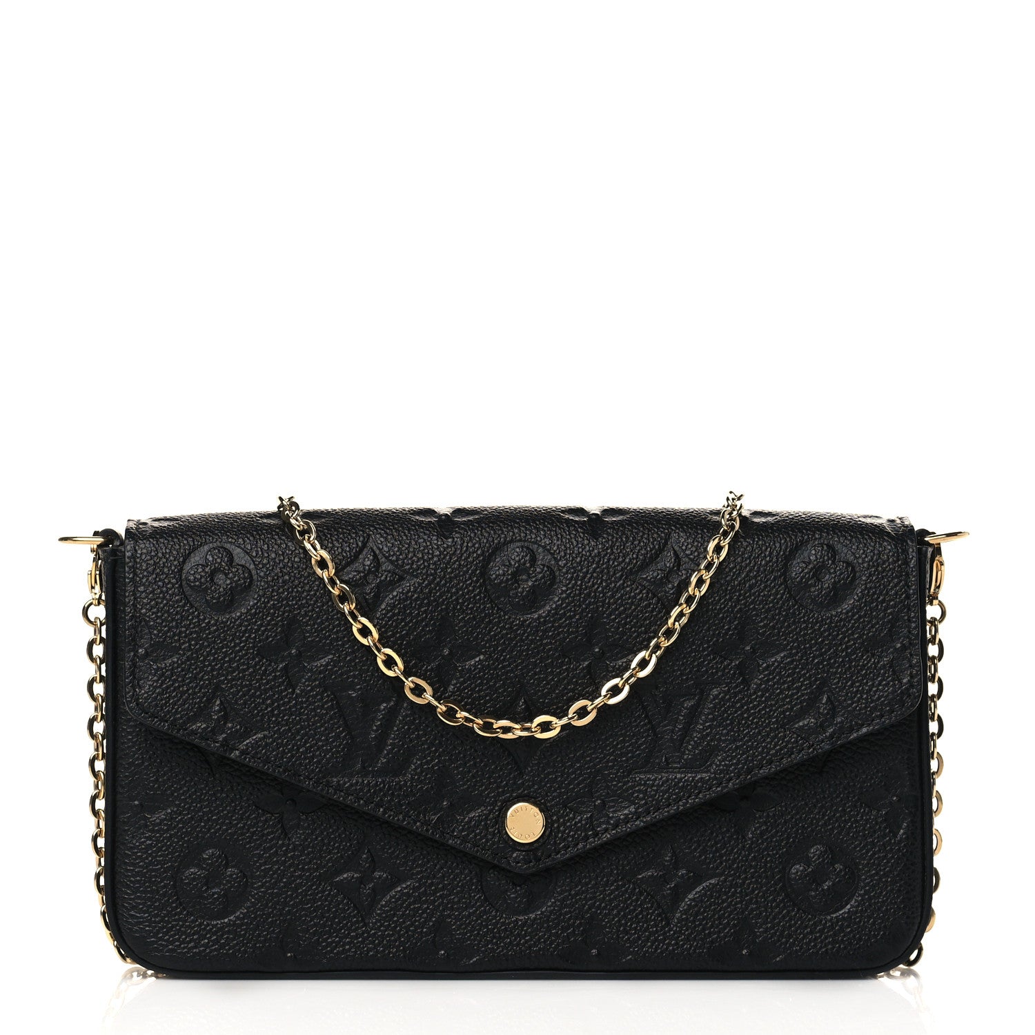 Louis Vuitton Empreinte Pochette Felicie Chain Wallet Black 3 of 10
