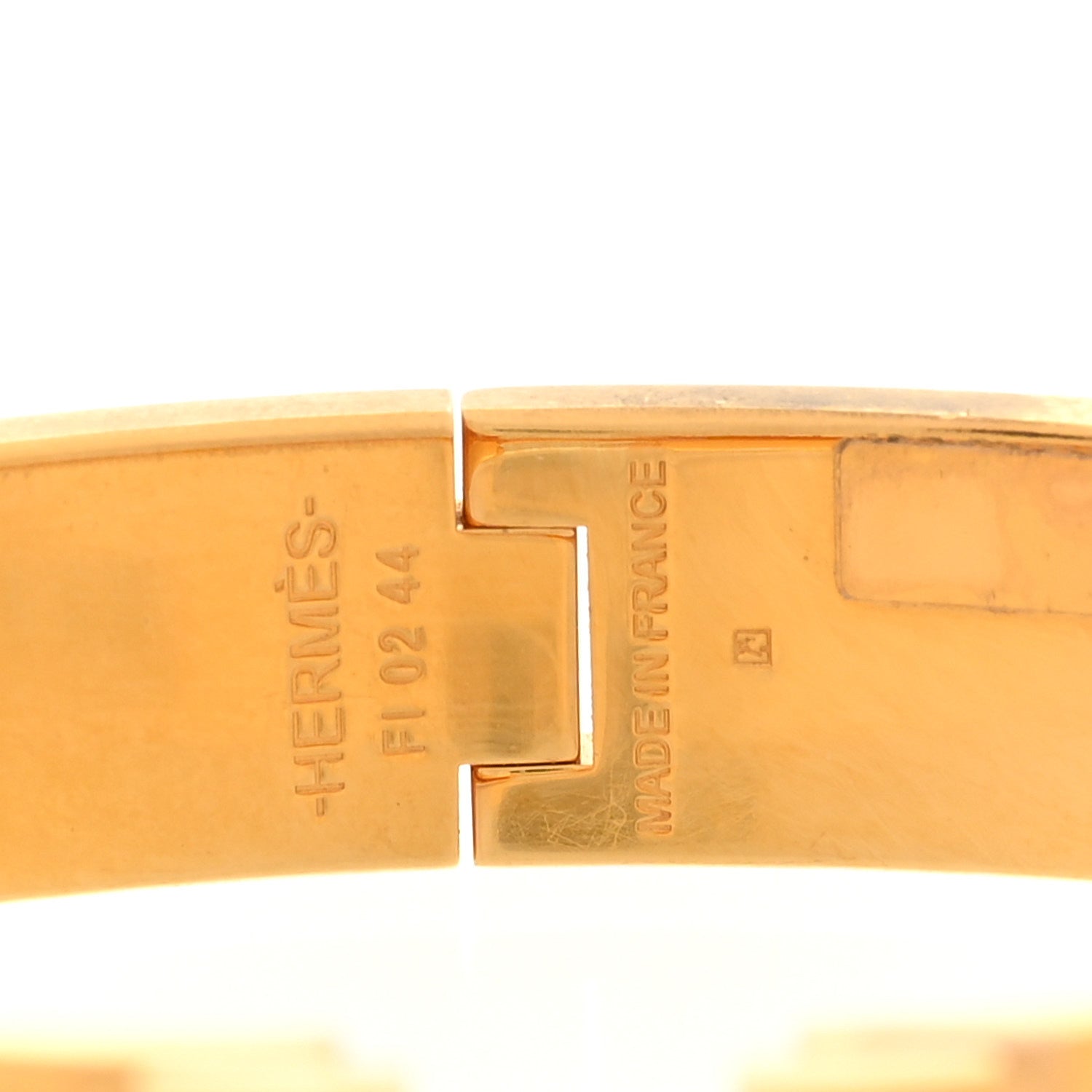Hermes Enamel Narrow Clic Clac H Bracelet GM Orange 4 of 5