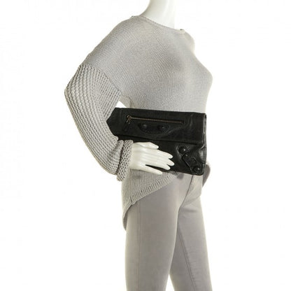 Balenciaga Agneau Giant Brogues Hardware Envelope Clutch Anthracite 2 of 20