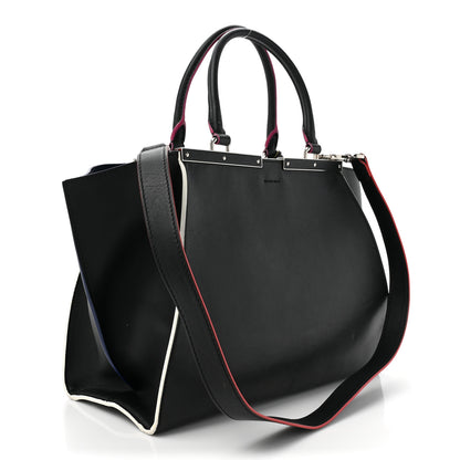 Fendi Vitello Dolce Shiny Nappa Petite 3Jours Tote Black Iris 3 of 21