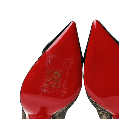 Christian Louboutin Lace Lame Specchio Gipsybootie 100 Ankle Boots 36 Black 8 of 13