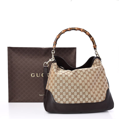 Gucci Monogram Medium Diana Bamboo Shoulder Bag Dark Brown 12 of 12