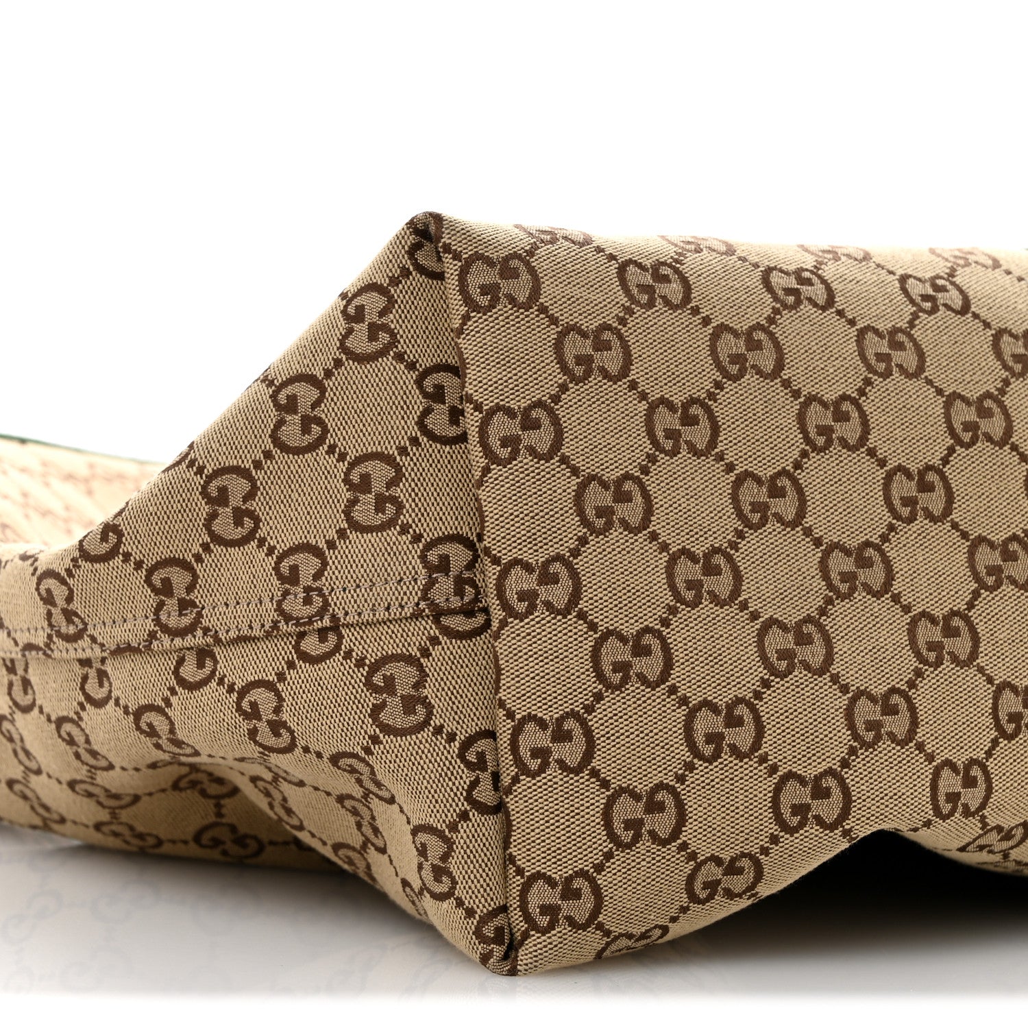 Gucci GG Monogram Web Large Giglio Tote Beige Brown 9 of 10