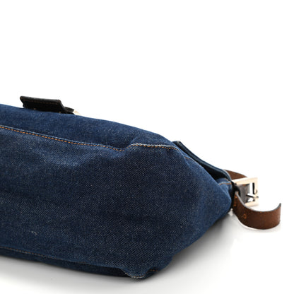 Fendi Denim Mama Baguette Blue 6 of 8