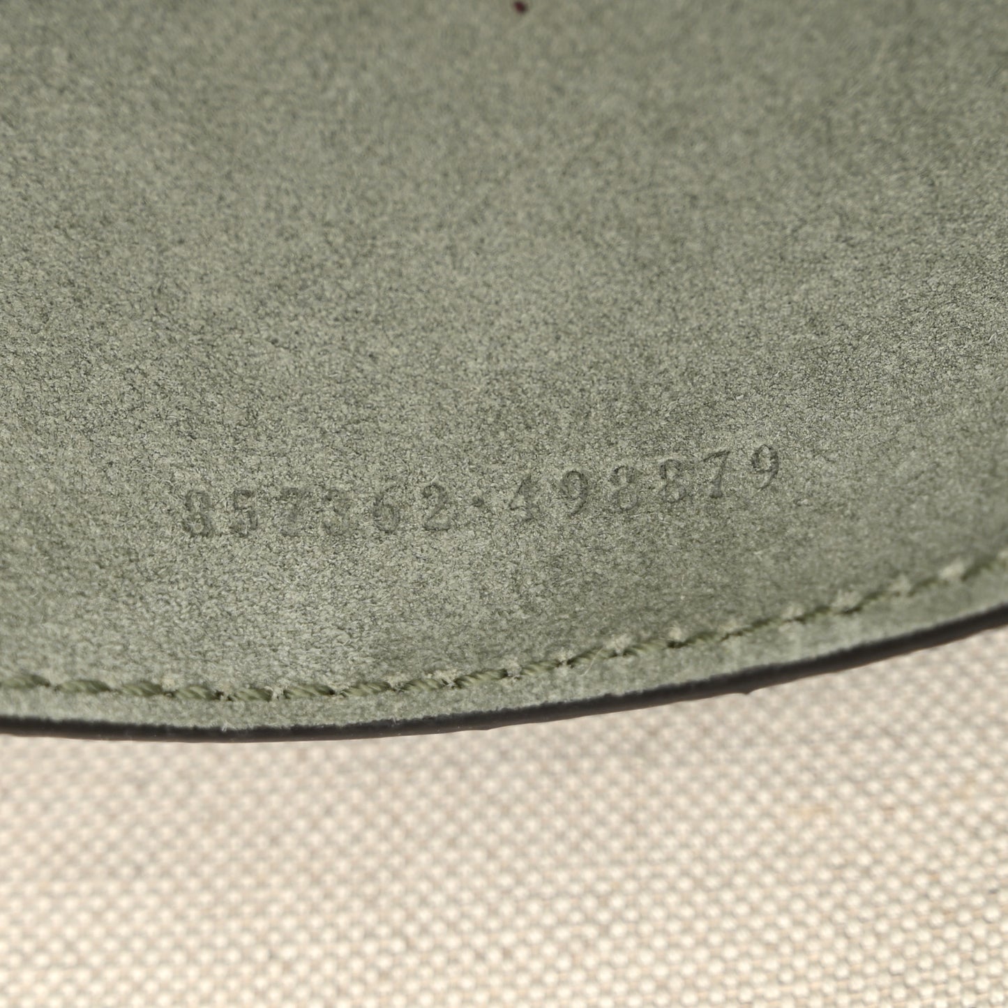Micro GG Suede Large Chain Shoulder Bag Sage Green