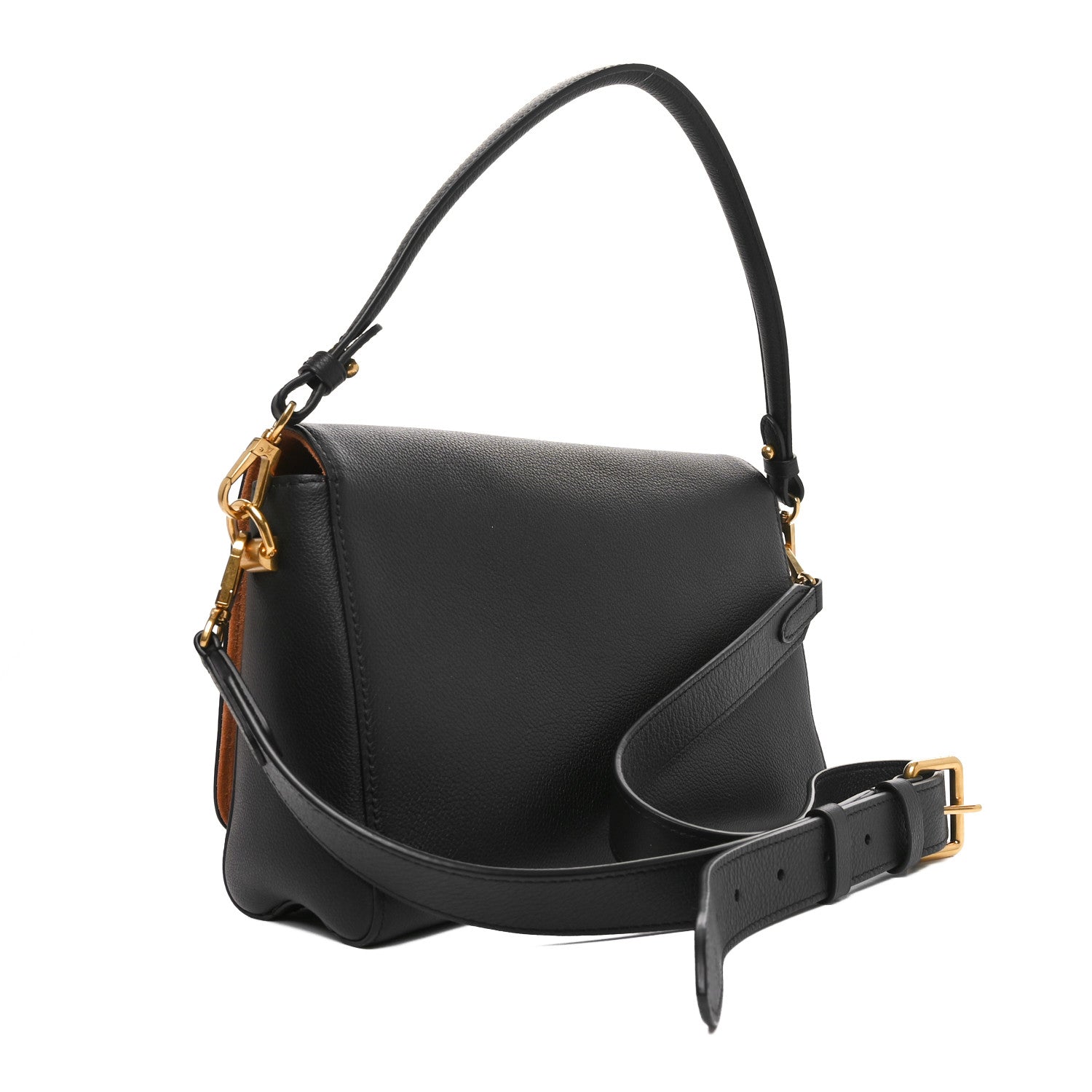 Louis Vuitton Calfskin Soft Twist Shoulder Bag Black 2 of 10