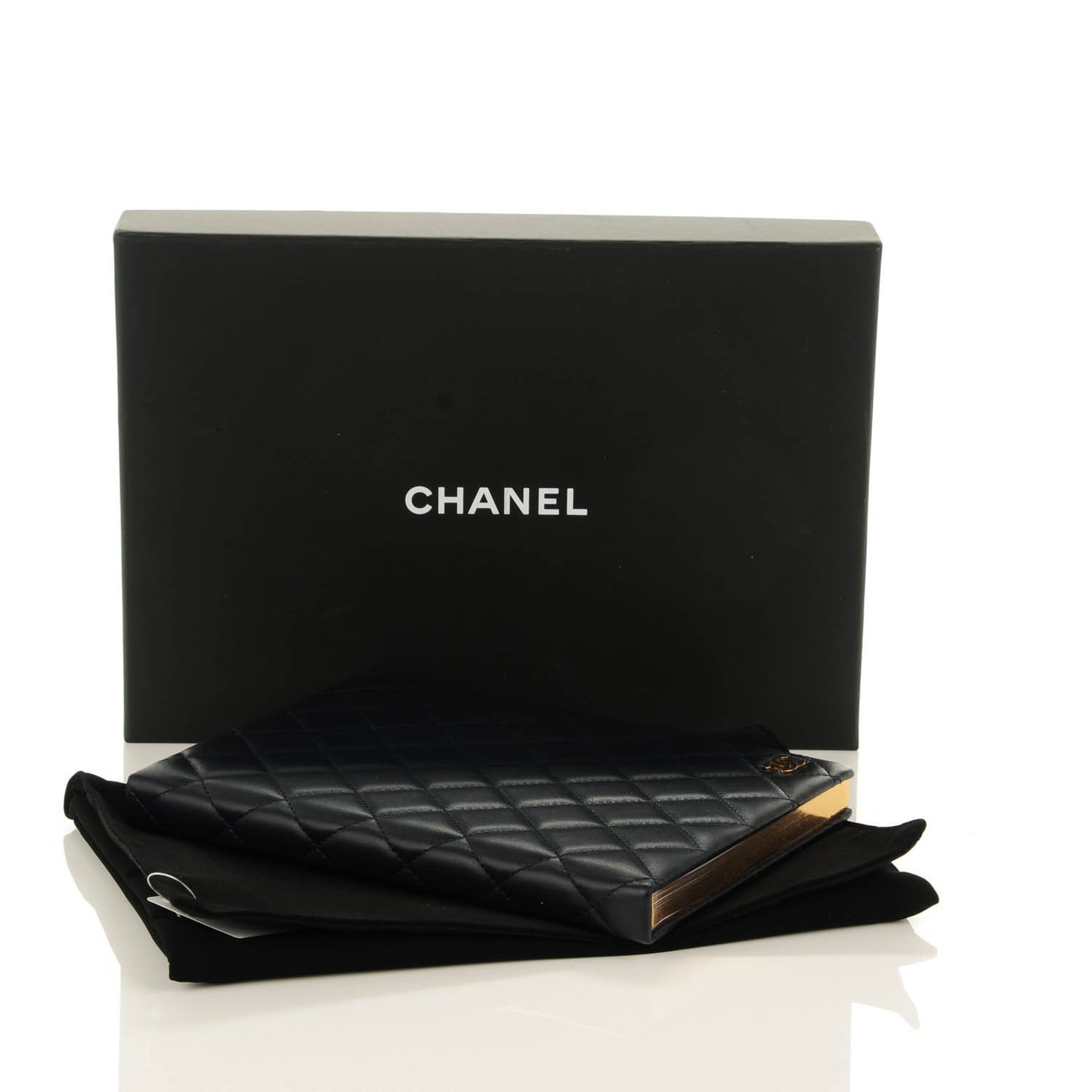 Lambskin Quilted Notebook Navy