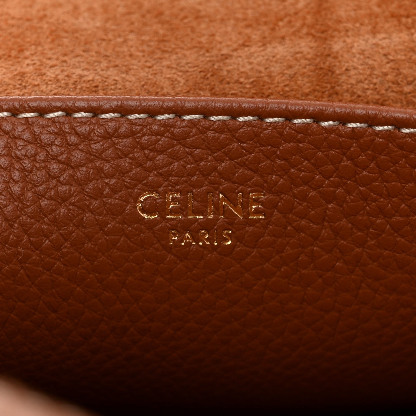 Grained Calfskin Triomphe Medium Cabas Anais Tan