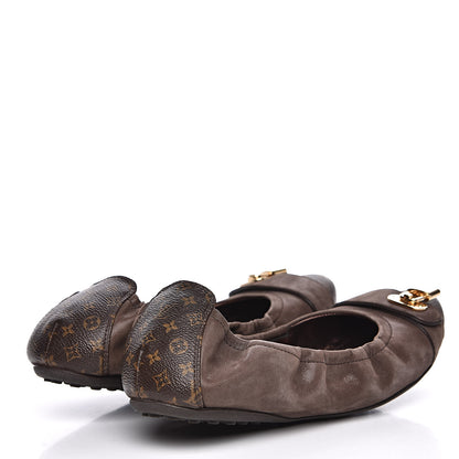 Louis Vuitton Monogram Suede Lucky Ballerina Flats 39 Brown 4 of 8