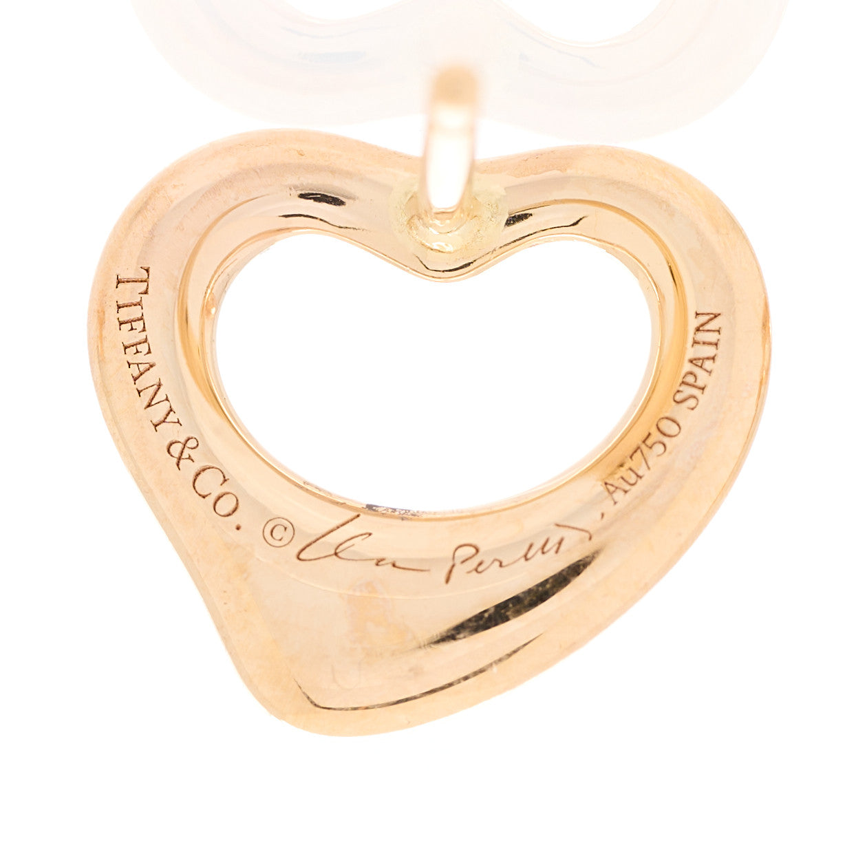 18K Rose Gold 11mm Elsa Peretti Open Heart Earrings