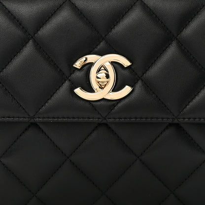 Chanel Lambskin Quilted Small Trendy CC Dual Handle Flap Bag Black 8 of 14