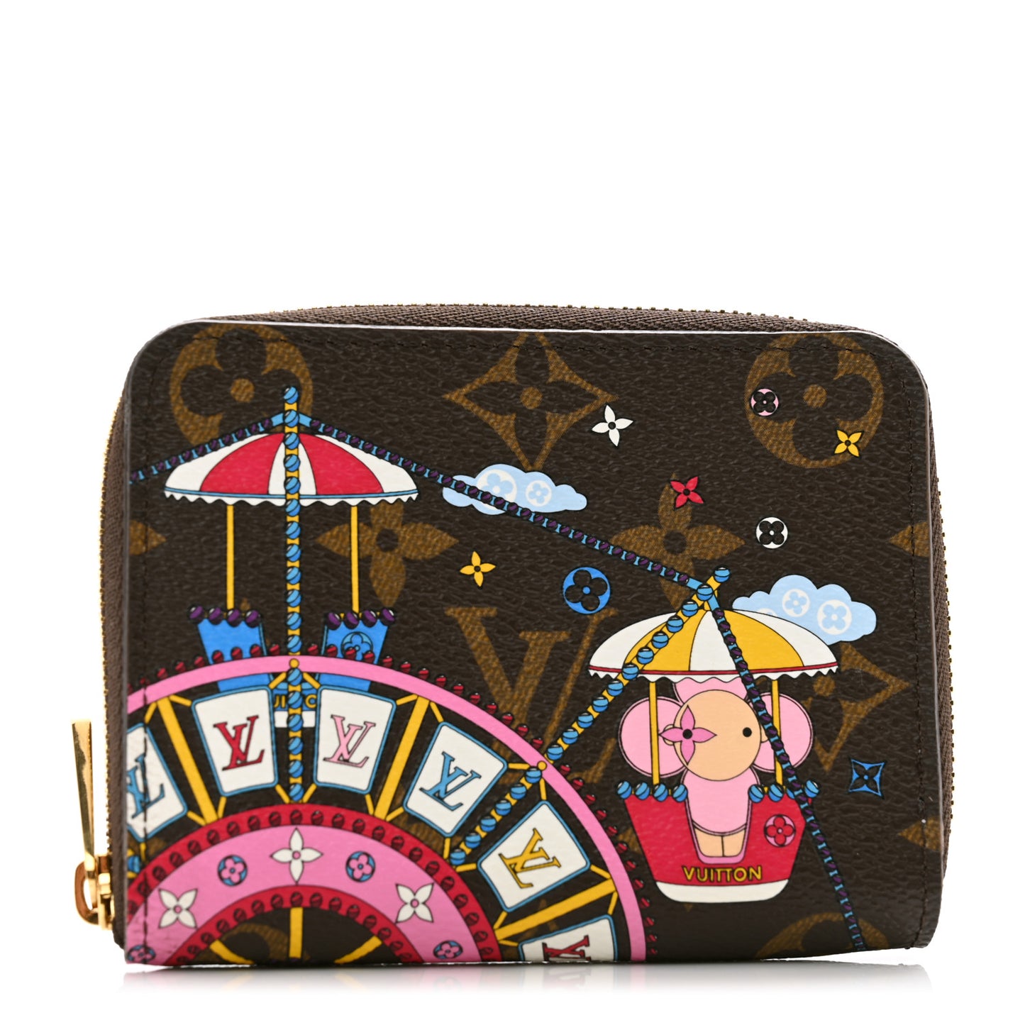 Monogram 2020 Christmas Animation Big Wheel Zippy Coin Purse Rose Ballerine