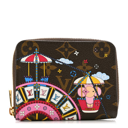 Louis Vuitton Monogram 2020 Christmas Animation Big Wheel Zippy Coin Purse Rose Ballerine 1 of 8