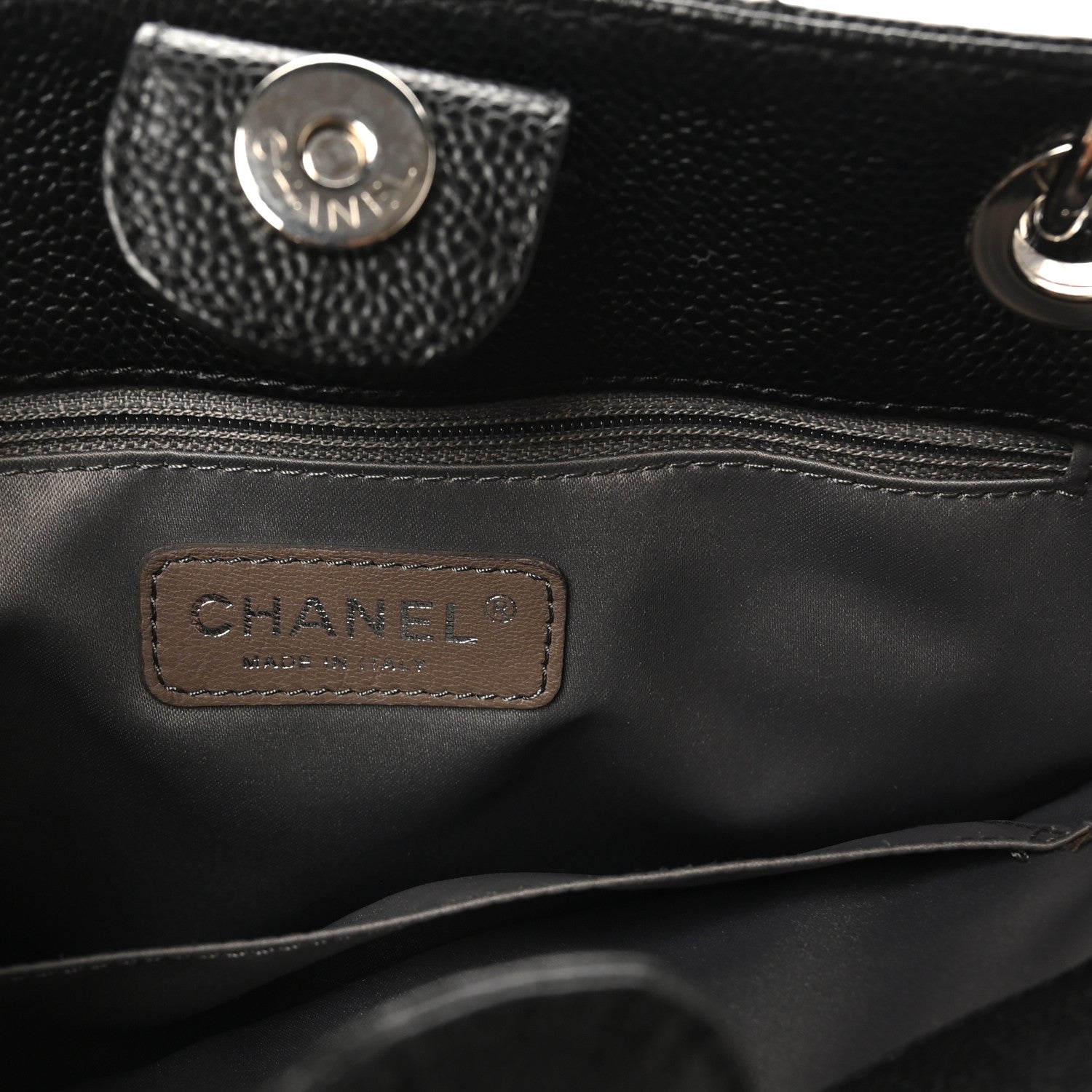Chanel Caviar Quilted Petit Shopping Tote PST Black 6 of 10