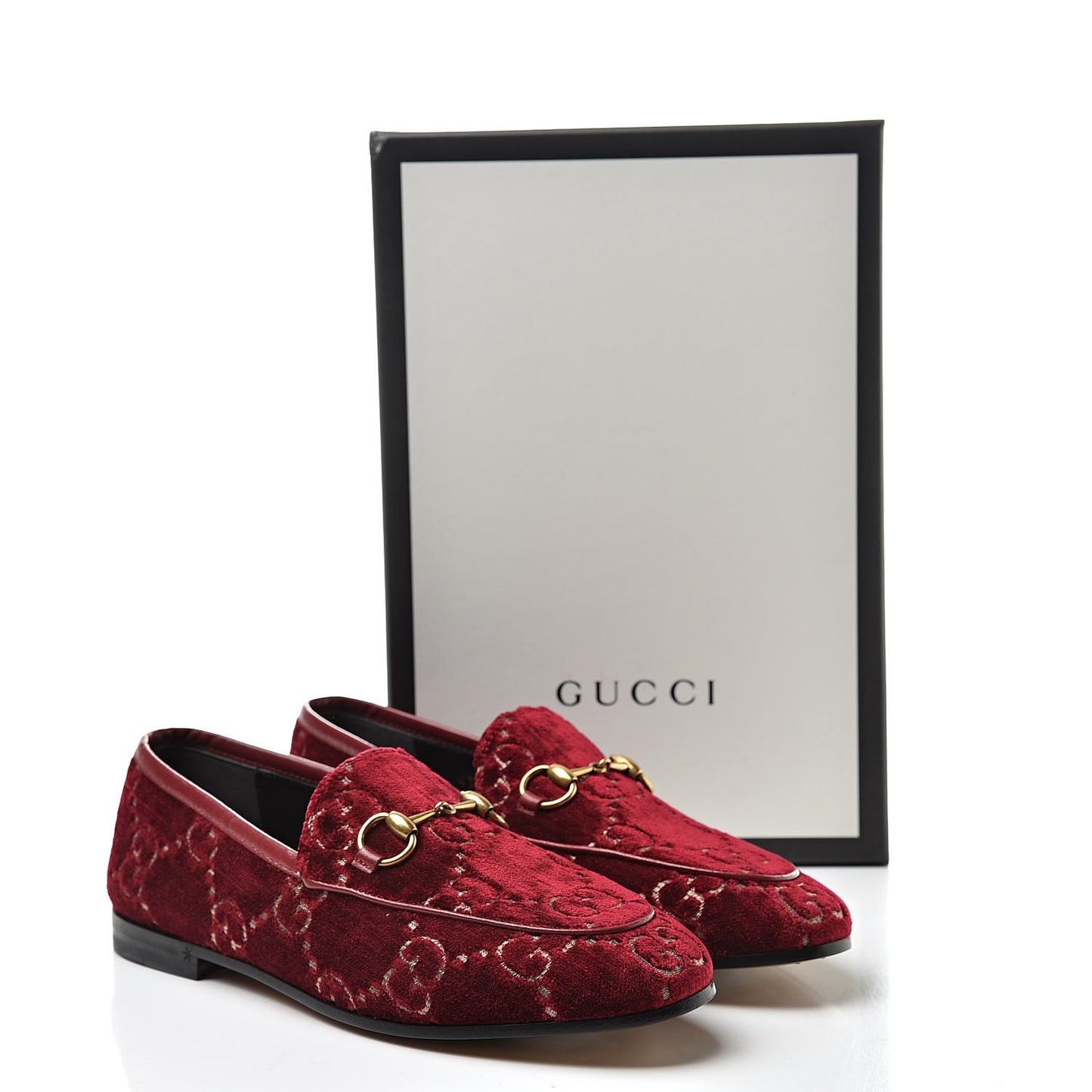 Velvet Malaga Kid GG Monogram Horsebit Womens Jordaan Loafers 36 Red Cipria Romantic Cerise