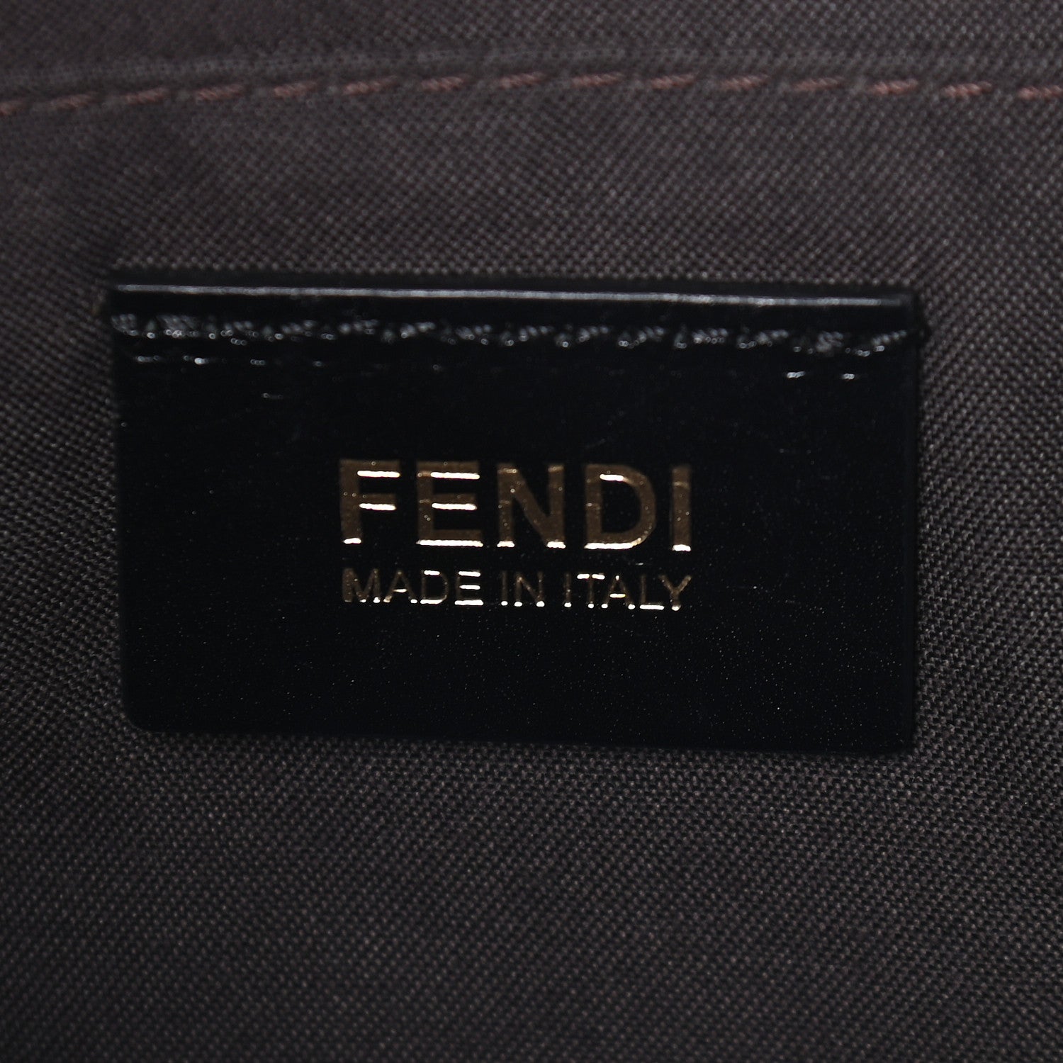 Fendi Zucchino Spalmati Vitello Messenger Bag Black 6 of 10
