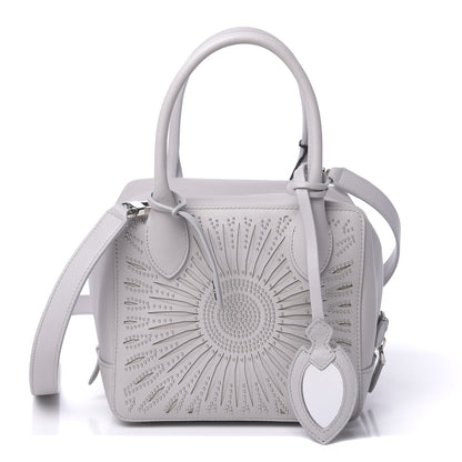 Alaia Calfskin Lux Laser Cut Studded Small Elga Top Handle Bag Grey 1 of 9