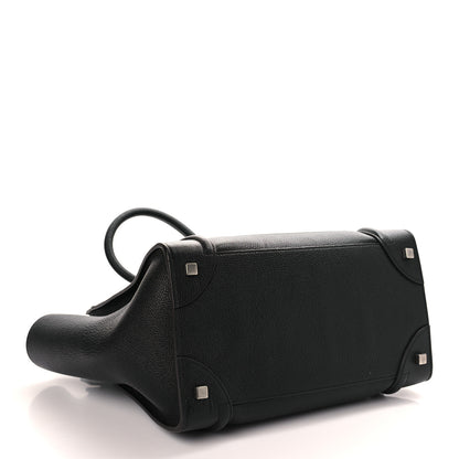 Celine Drummed Calfskin Mini Luggage Black 4 of 10