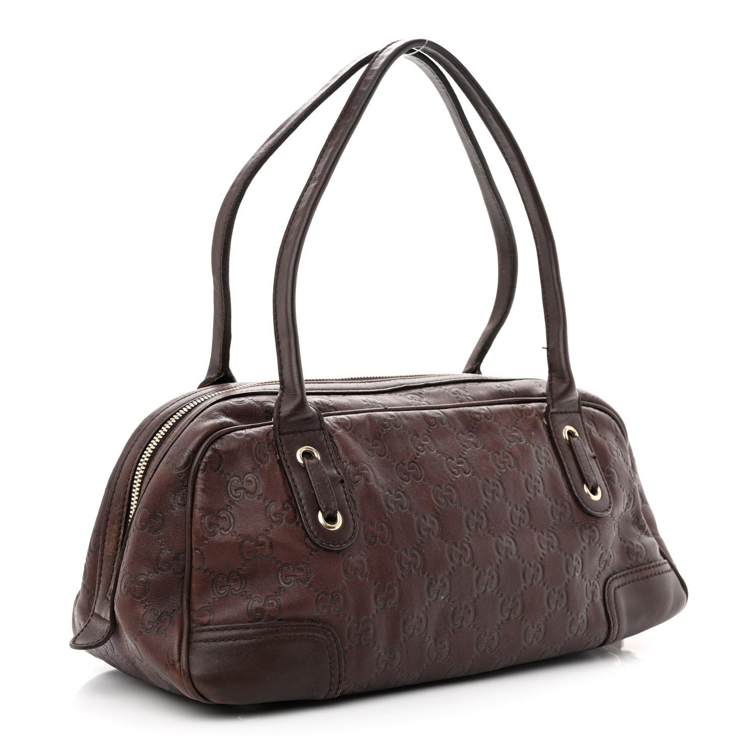 Gucci Guccissima Small Princy Satchel Brown 3 of 21