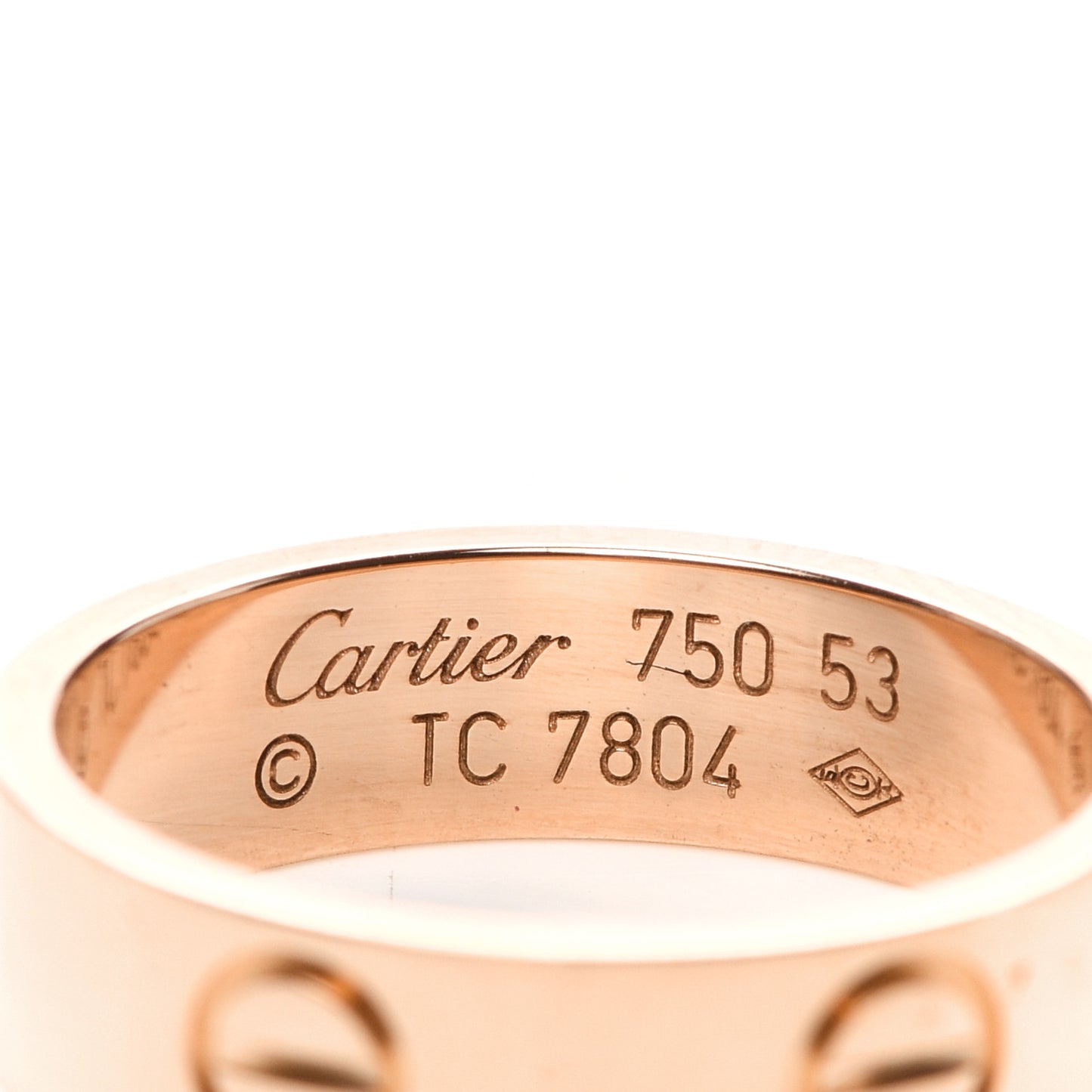 18K Pink Gold 5.5mm LOVE Ring 53 6.25