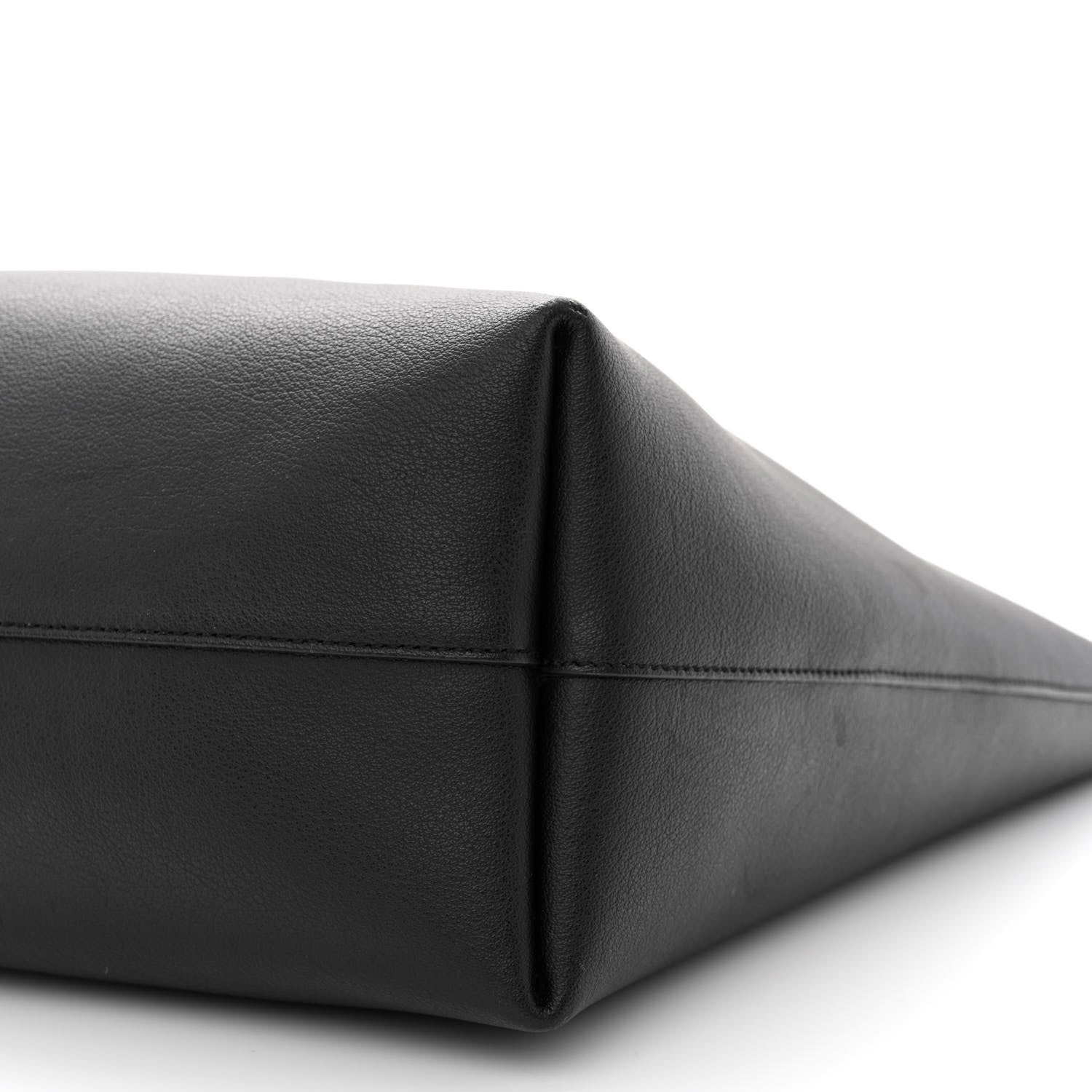 Saint Laurent Calfskin Large Shopping Tote Black 10 of 18