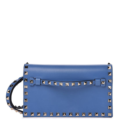 Valentino Garavani Nappa Small Rockstud Wristlet Clutch Light Sapphire 1 of 10
