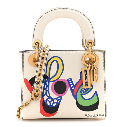 Christian Dior Calfskin Niki De Saint Phalle Love Mini Supple Lady Dior Off White 1 of 14