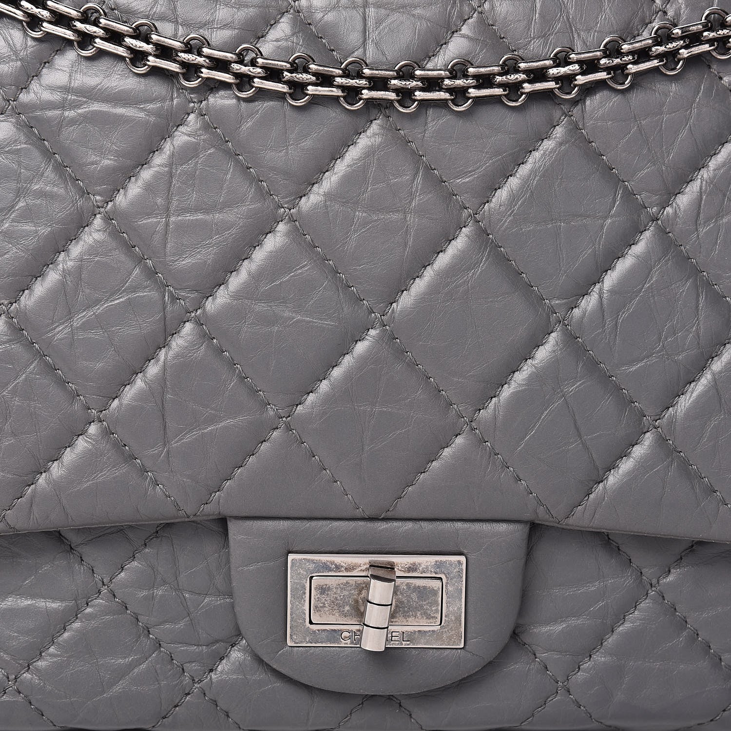 Chanel Aged Calfskin Quilted 2.55 Reissue 227 Flap Grey 10 of 23