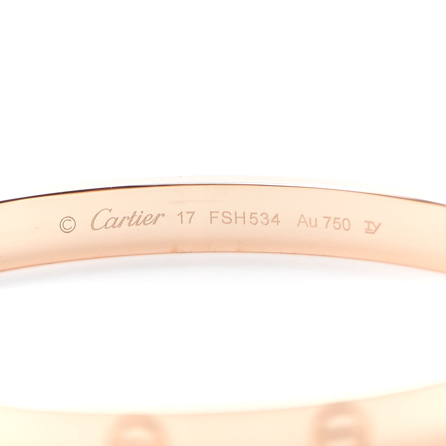 18K Pink Gold LOVE Bracelet 17