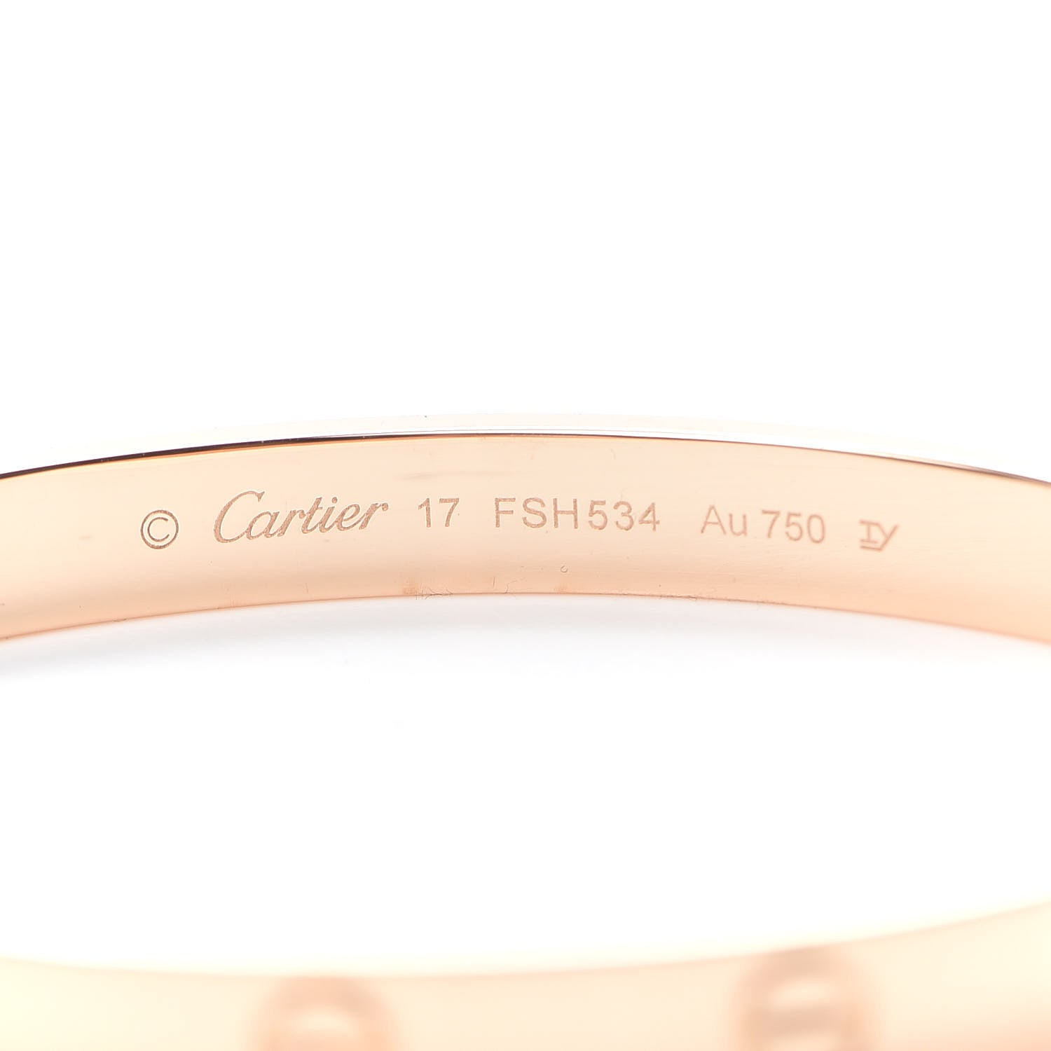Cartier 18K Pink Gold LOVE Bracelet 17 5 of 7