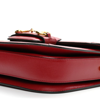 Gucci GG Supreme Monogram Azalea Calfskin Horsebit 1955 Shoulder Bag Beige Ebony New Cherry Red 11 of 15