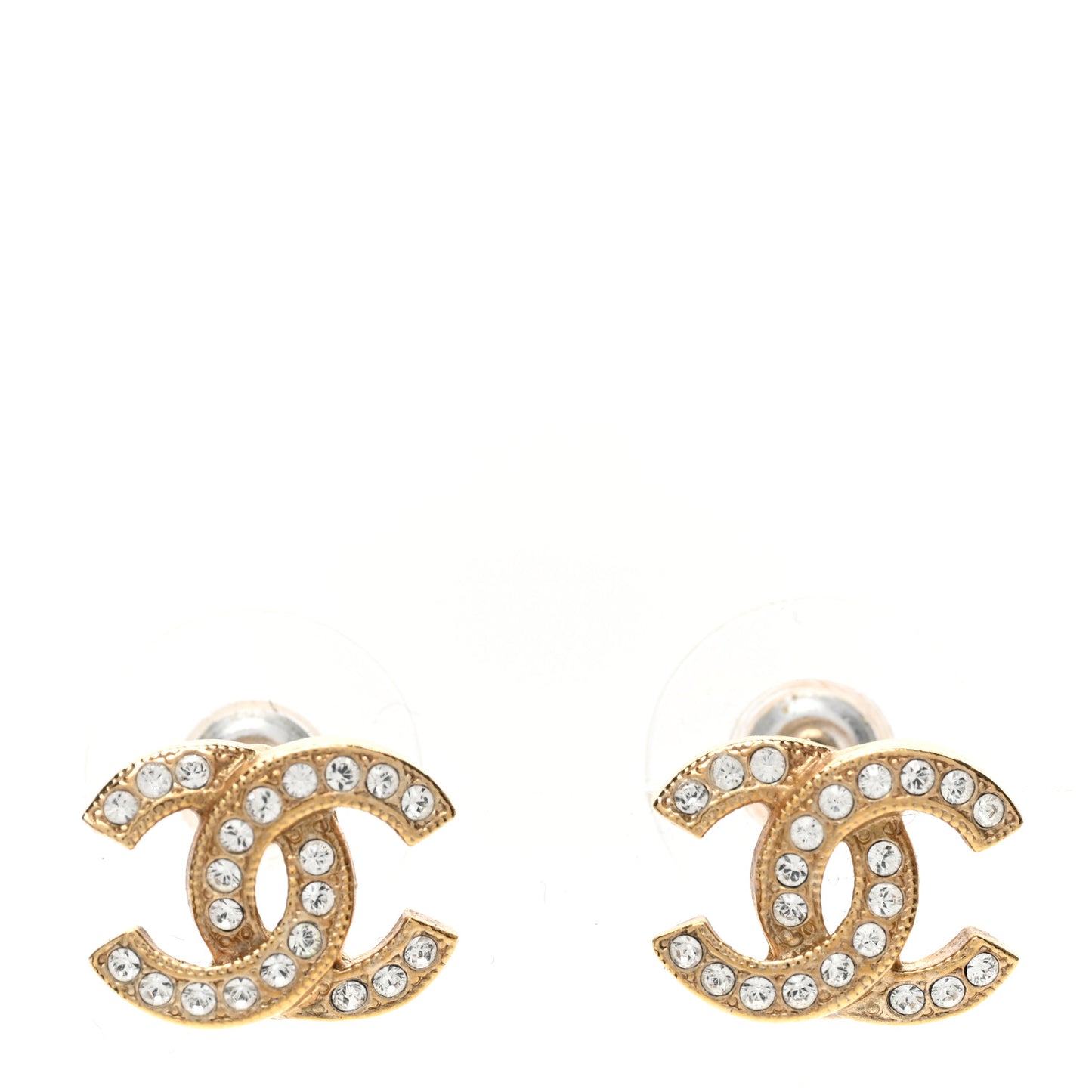 Crystal CC Earrings Gold