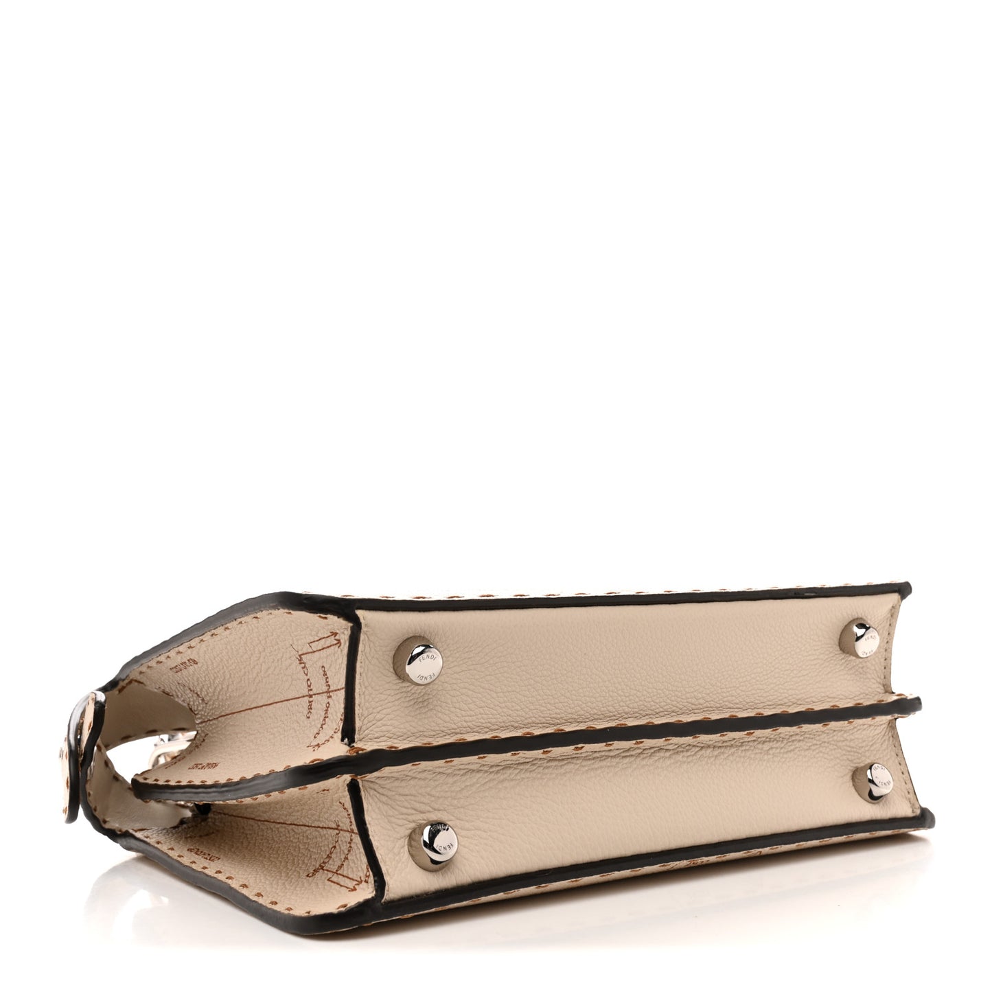 Cuoio Romano Vitello Cover Glazed Mini Peekaboo I SEE U Iconic Satchel Cameila