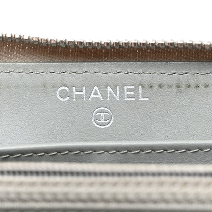 Chanel Caviar Quilted Large Gusset Zip Around Wallet Grey 7 of 12