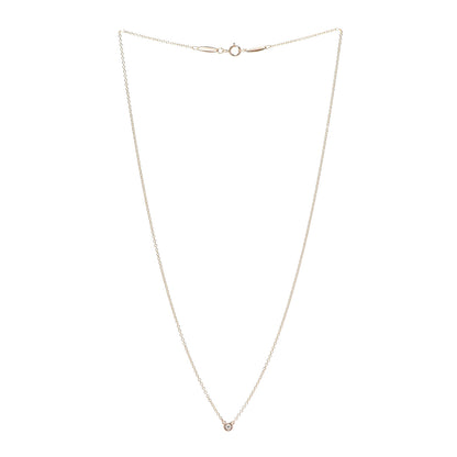 Tiffany 18K Rose Gold Diamond .03ct Elsa Peretti Diamonds by the Yard Pendant Necklace 3 of 6