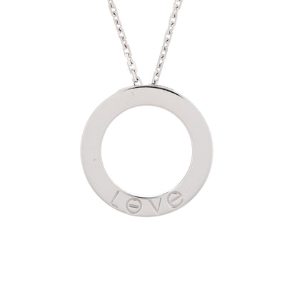 Cartier 18K White Gold LOVE Pendant Necklace 4 of 7
