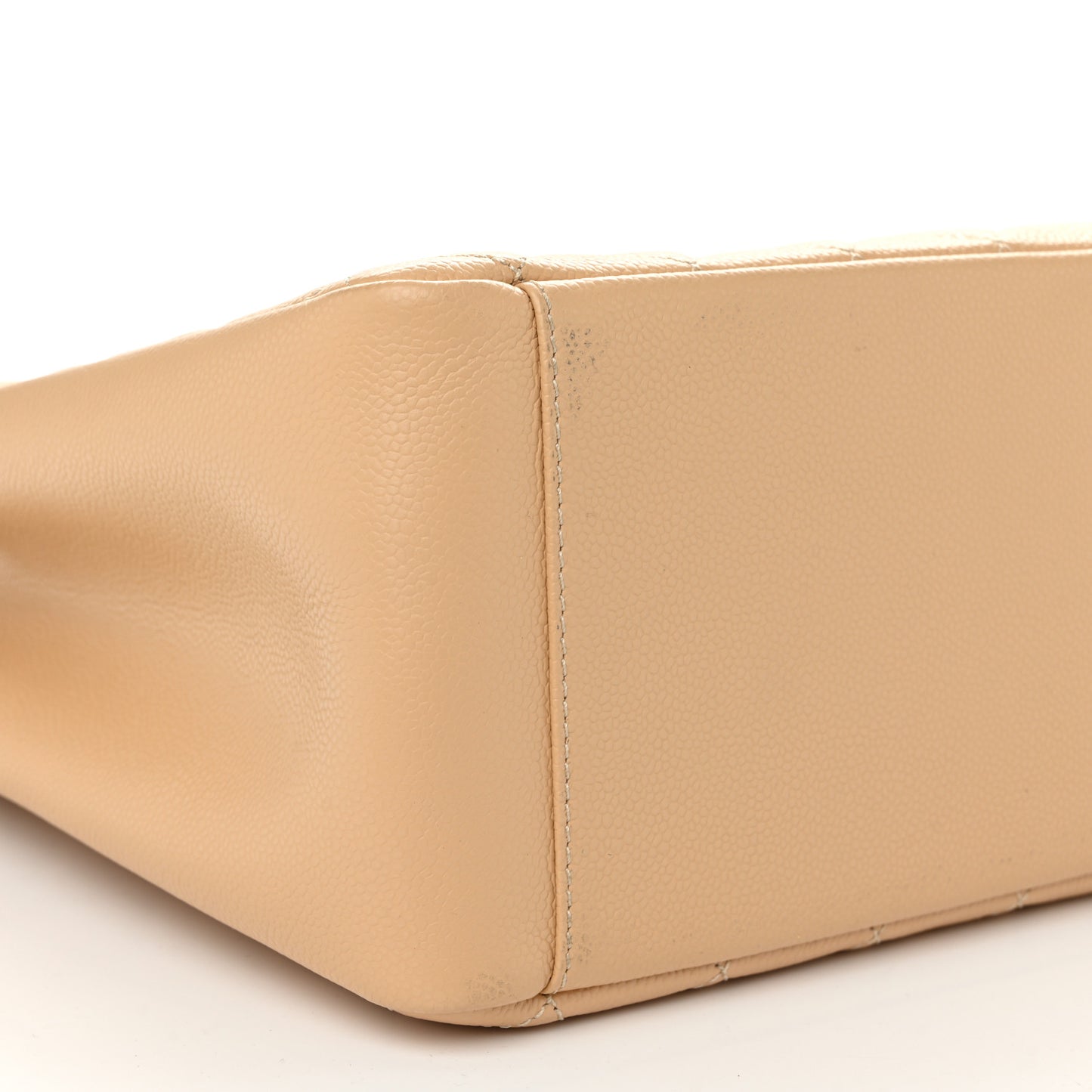Caviar Quilted Grand Shopping Tote GST Beige