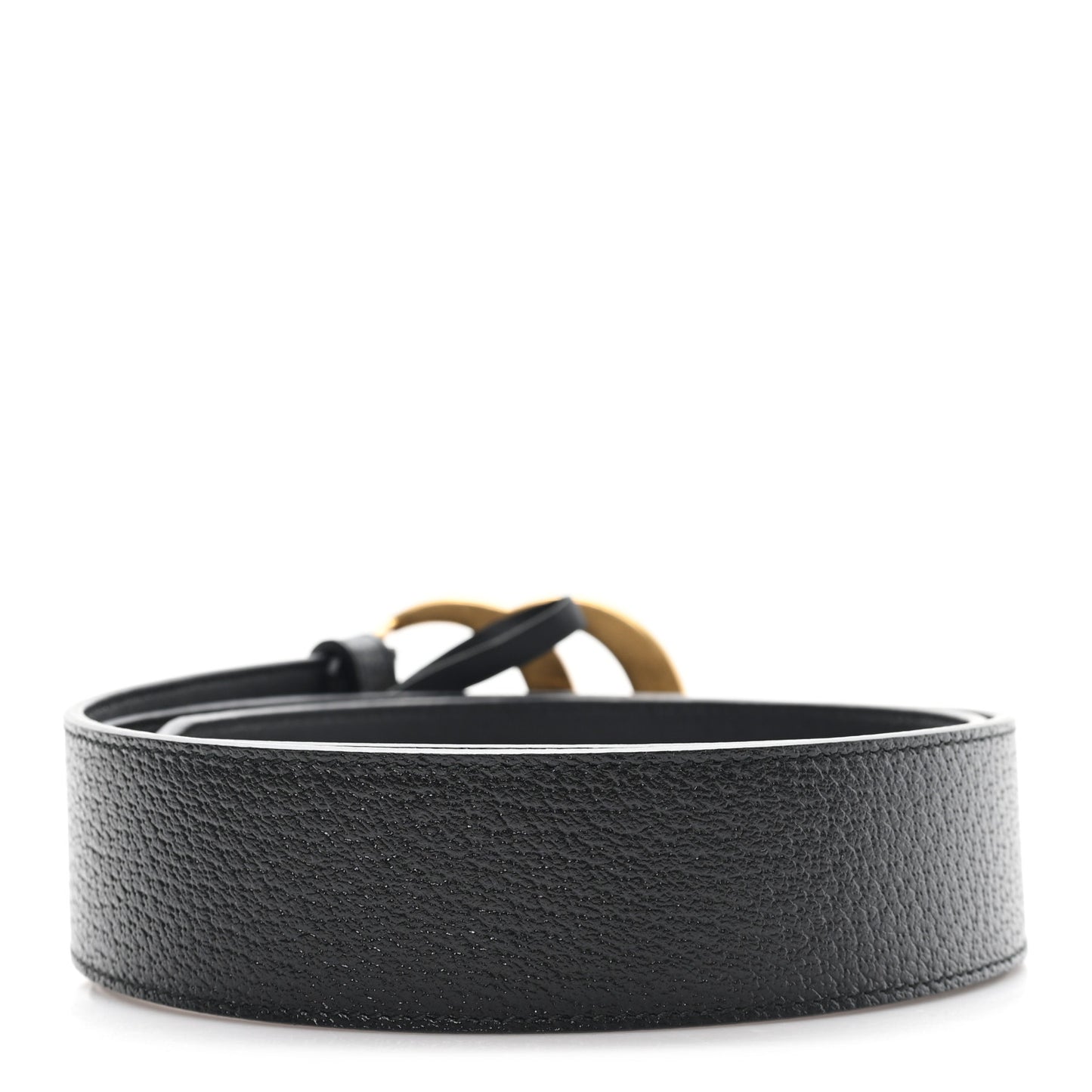 Textured Dollar Calfskin Double G 40mm Belt 95 38 Black