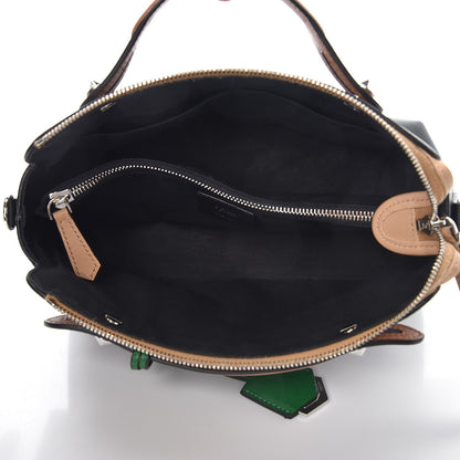 Fendi Vitello Dolce 4 Color Medium By The Way Boston Bag Black Verde Smeraldo Multicolor 6 of 13