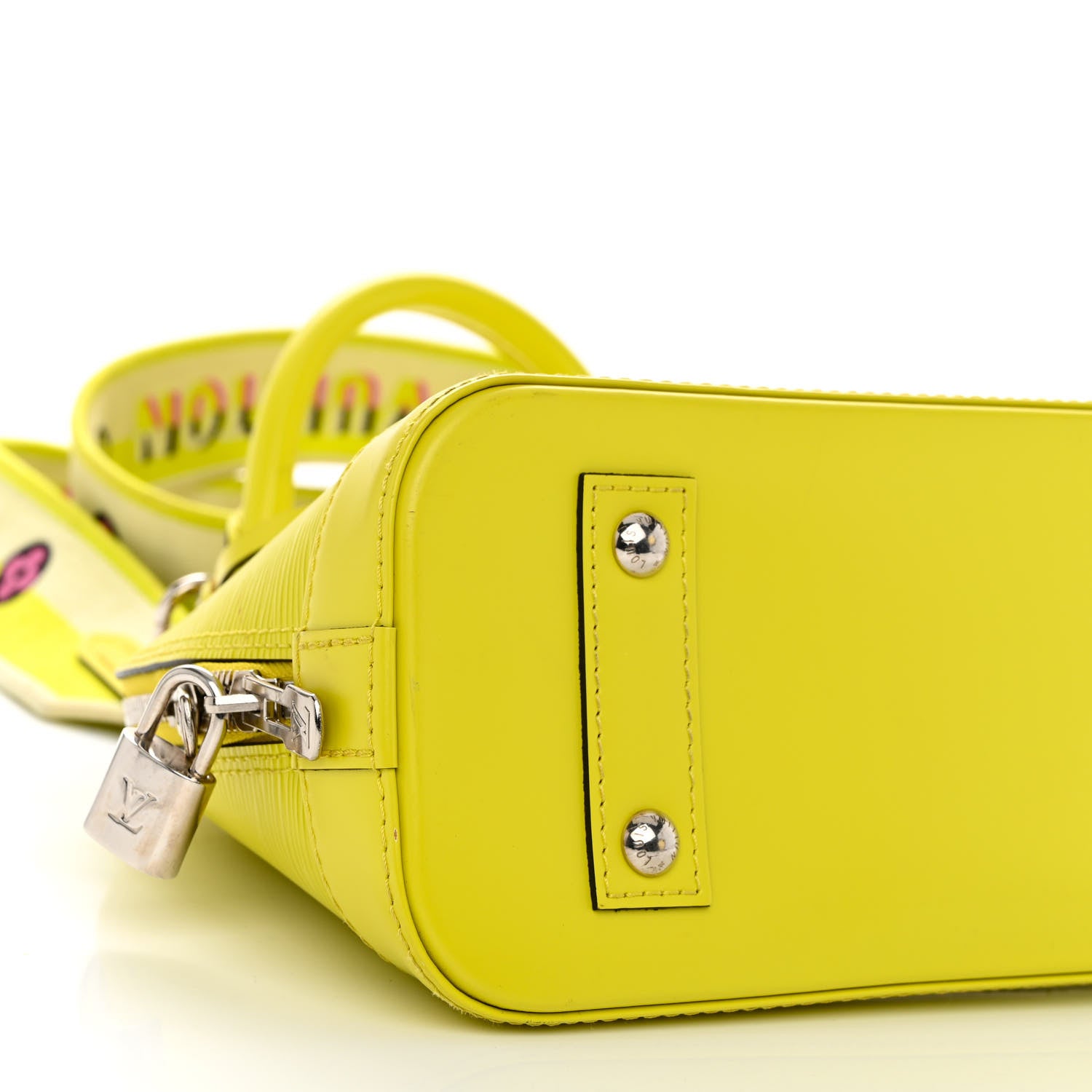 Louis Vuitton Epi Jacquard Alma BB Yellow Citron 7 of 9