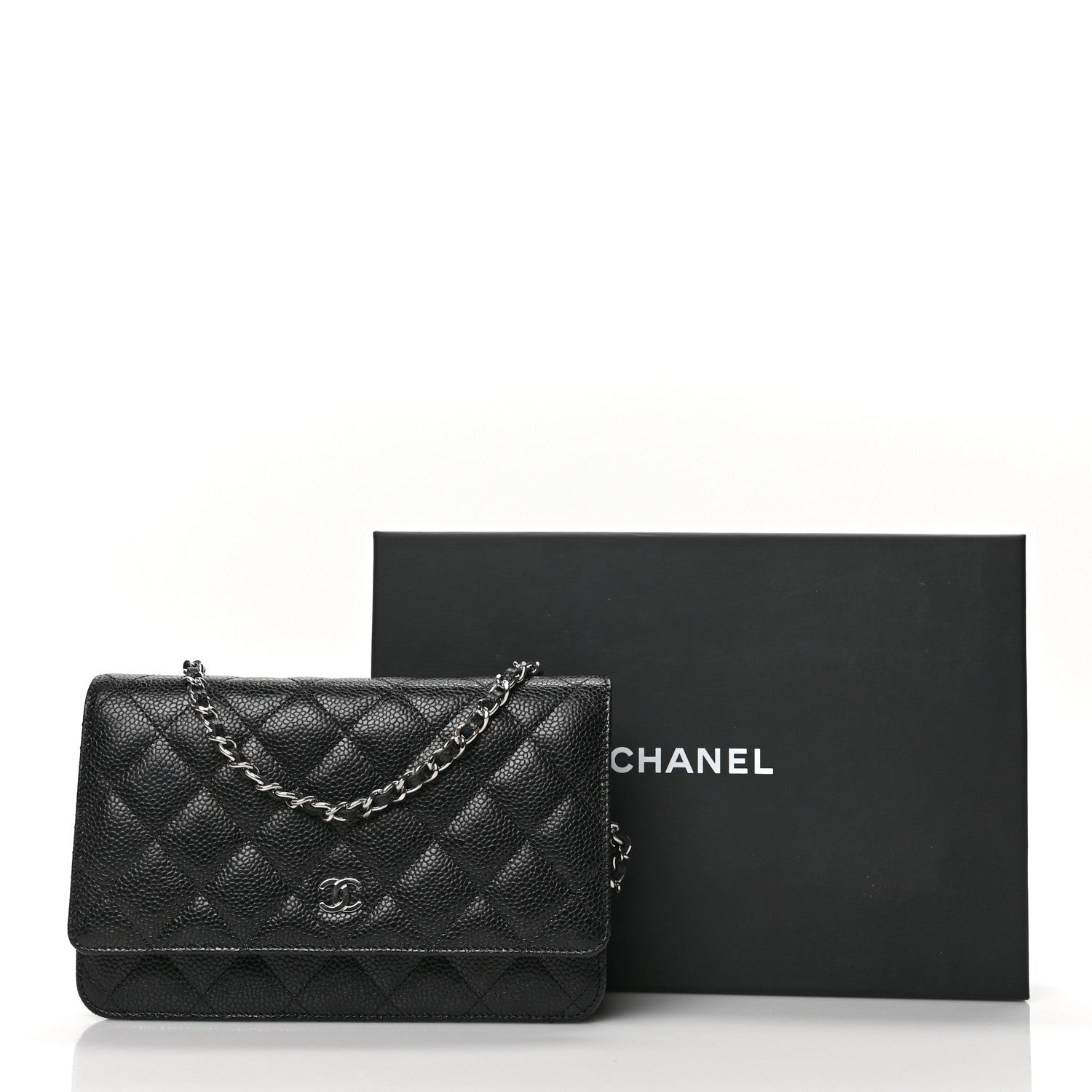 Chanel Caviar Quilted Wallet On Chain WOC Black 12 of 12