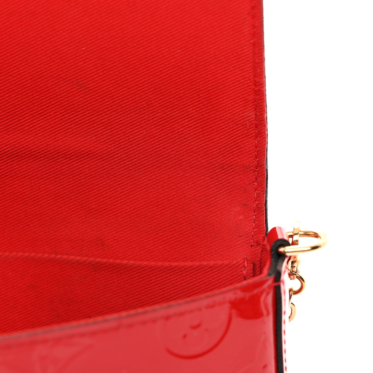 Vernis Felicie Pochette Chain Wallet Cherry