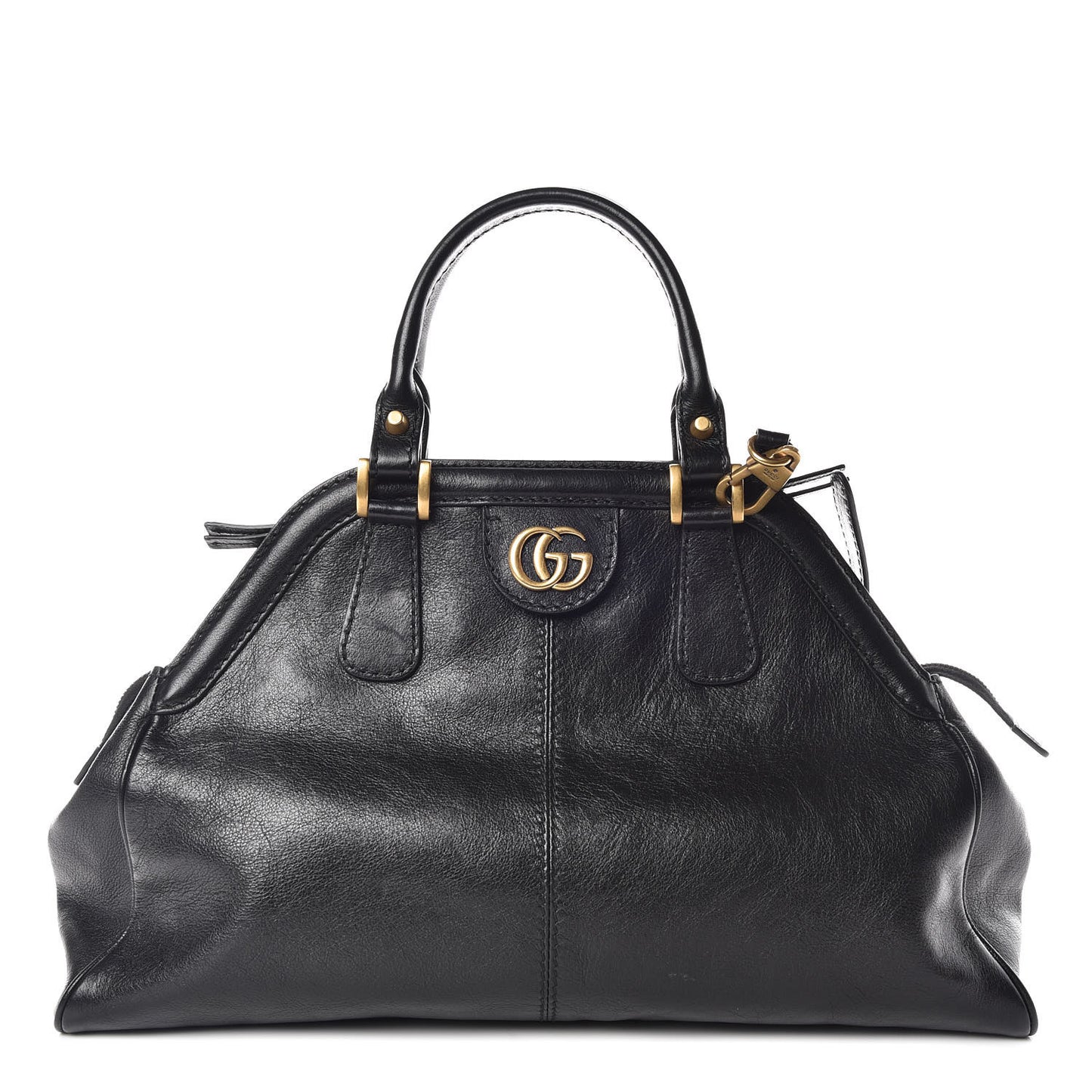 Calfskin Medium Re(Belle) Top Handle Bag Black