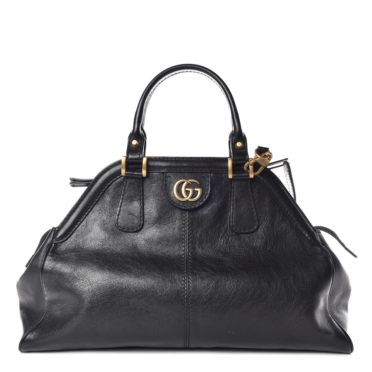 Gucci Calfskin Medium Re(Belle) Top Handle Bag Black 1 of 13