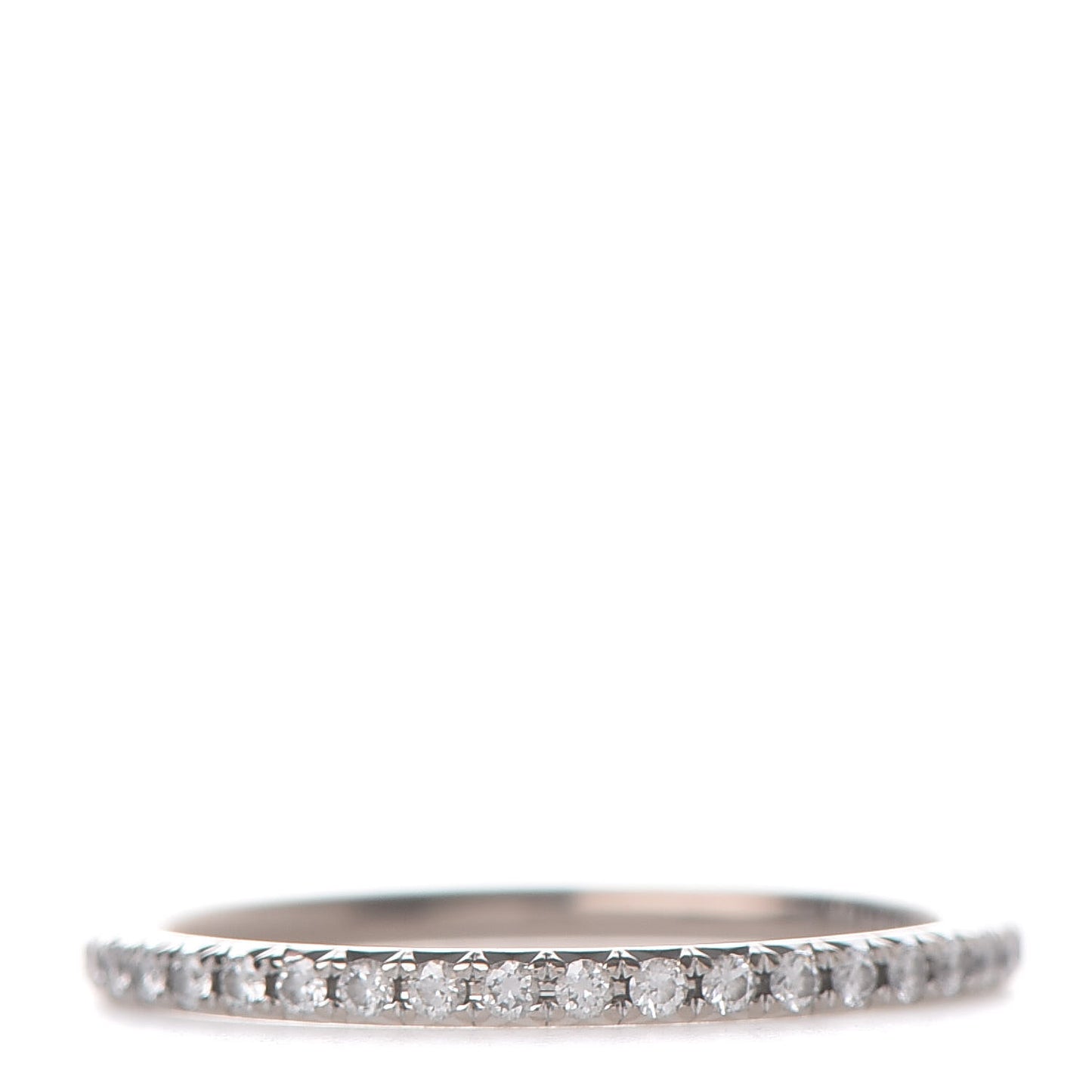 18K White Gold Diamond Metro Band Ring 49 5