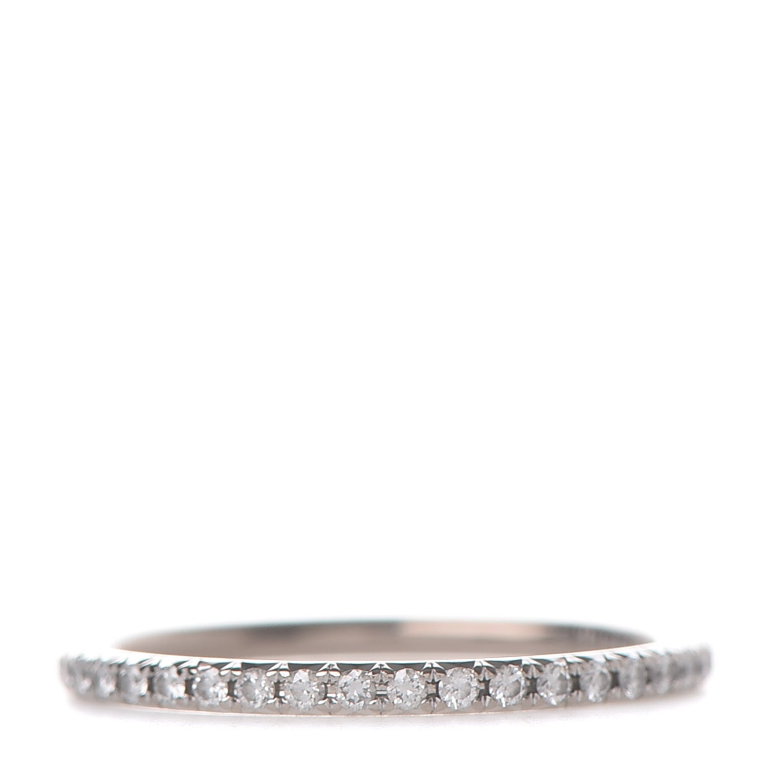 Tiffany 18K White Gold Diamond Metro Band Ring 49 5 3 of 6
